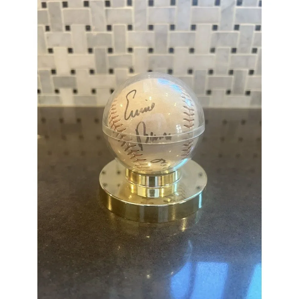 Stan Musial & Ernie Banks HOF Legends Signed Baseball